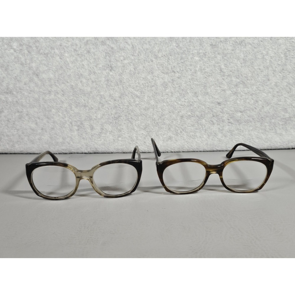 Mens Lot of 2 Titmus Z87 Safety Frames LENS' SCRATCHED *Bent Frame On One*